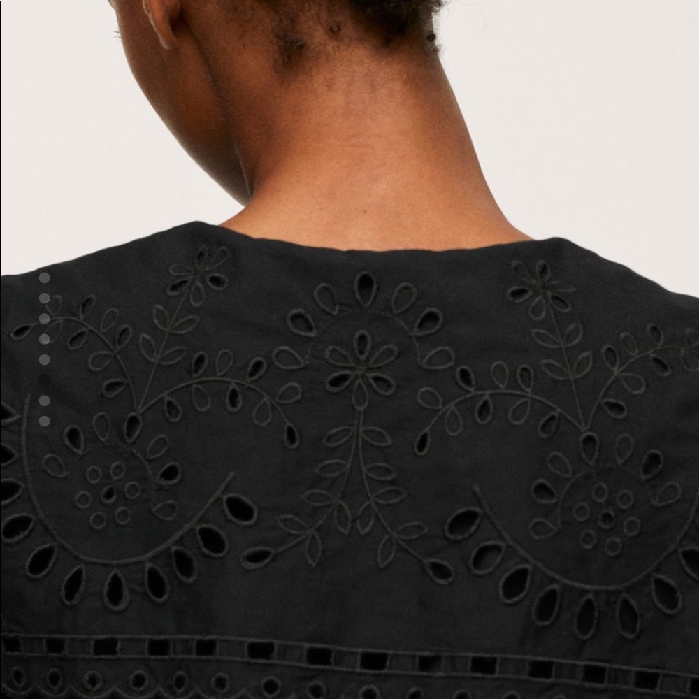 NWT- Mango-  Broderie Anglaise Dress - Picture 4 of 7